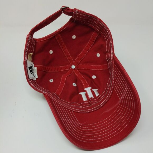 Adidas Indiana University Hoosiers Slideback Hat Red OSFM Embroidered Logo - Picture 10 of 13